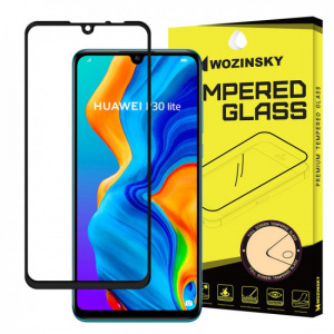Wozinsky Huawei P30 Lite 9H Case Friendly Full Screen Full Glue Tempered Glass Αντιχαρακτικό Γυαλί Οθόνης - Black